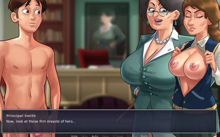 LewdArcade: Summertime Saga Cookie Jar - Annie och Principal Smith sexscener samling