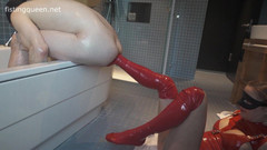 FISTINGQUEEN: Latexové nohy extrémní