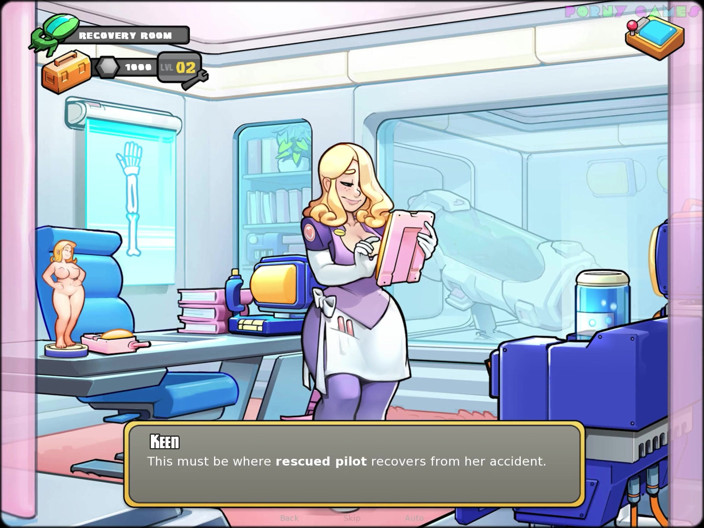 Porny Games: Space Rescue - Sex Tratment z napalonej blondynki doktorem