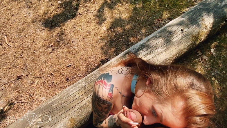 Liah Lou: Submissive redhead has rough outdoor sex - LiahLou
