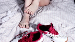Do you want to cum on my feet? Emily Adaire TS thumbnail