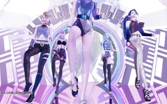 [MMD] Aespa - Black Mamba sexy striptease KDA Ahri Akali Seraphine Kaisa  Evelynn league of legends