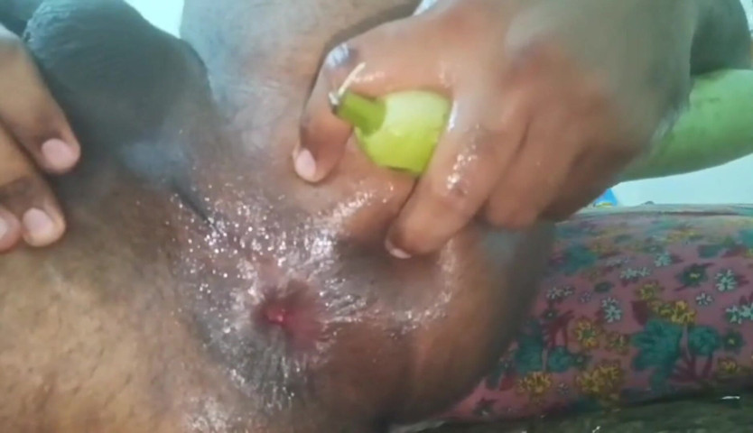 Sissy Gay Bitch Ass Fuck with Cucumber (Gay sissy bitch)