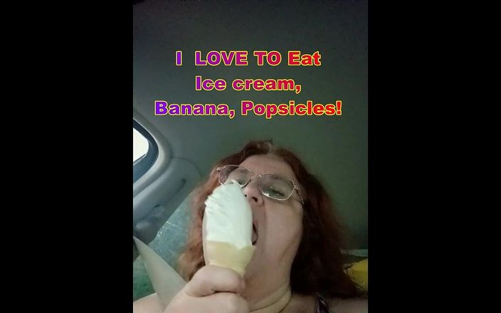 BBW nurse Vicki adventures with friends: Jag älskar glass, bananer och popsicles Yum