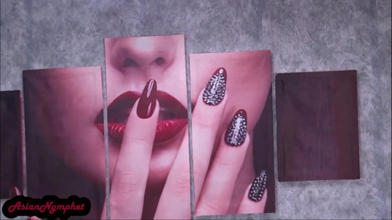 Asian Goddess: Glove and nail fetish
