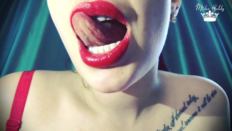 Goddess Misha Goldy: No kisses for you bitch!
