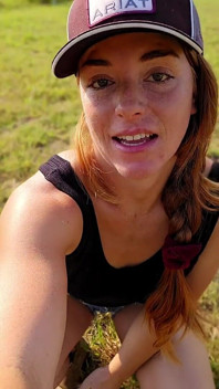 Redhead Preps Tight Ass for Anal on the Farm