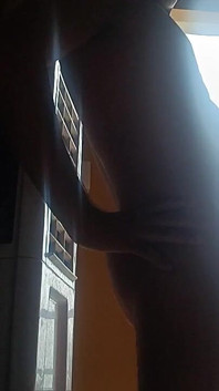 Outside Balcony Masturbated Huge Cock