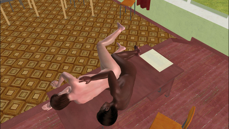 LustMen: Scena gay animata 3D - posizione ravvicinata e intima del cucchiaio