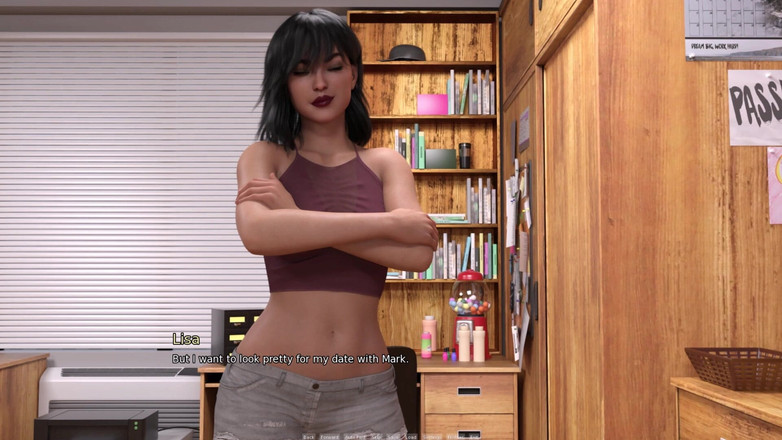 3D Cartoon Porn: Meu dormitório 235 - Lisa Recebe ajuda de Eva &amp;emma tentando novo vestido...