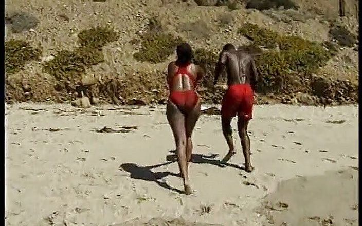 Hot and Wet: Söta svarta par har ett grovt knull under solen