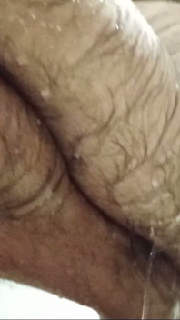 A handsome cock with big, hairy balls is taking a shower and waiting for beautiful, hairy pussies—to stick it inside... sorry, but he really wants to!