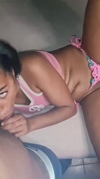 Stepdaughter Gives Her Ass, Sucks and Swallows Cum.