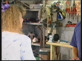 Slutty Teenies: Curly haired blonde teen gives blowjob and gets her tight...