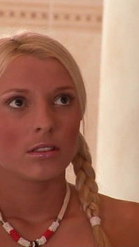 Skinny teen Morgan fucked in the ass by strangers in the pool
