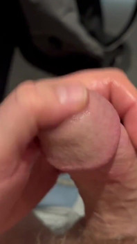 Bear Jerking Big Cock at Airport Stalls - No Cum