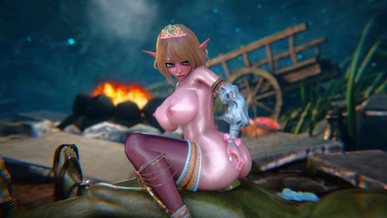 Priapus: Фея втрачає цноту з великим членом гобліна (3D)