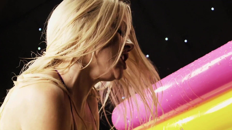 LesbianFantasies: The eager bodies play with in the pool with jelly...