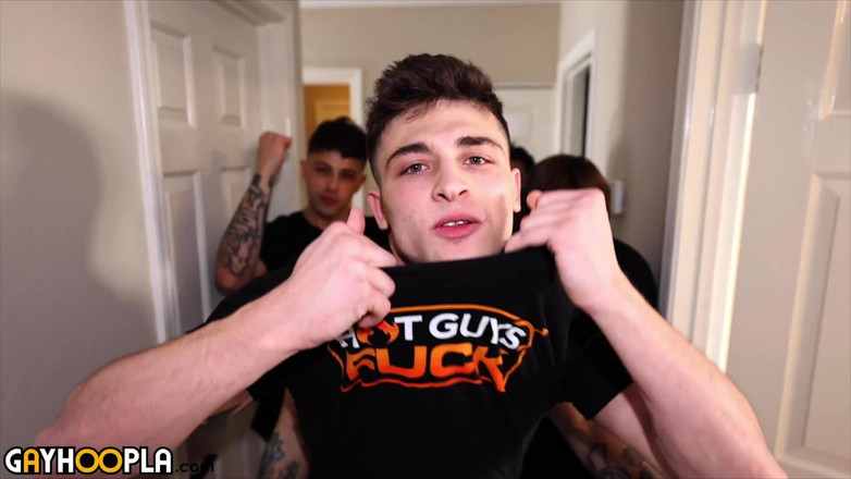 Gay Hoopla: Bottom Boy Takes Huge Cock in His Tight Ass!