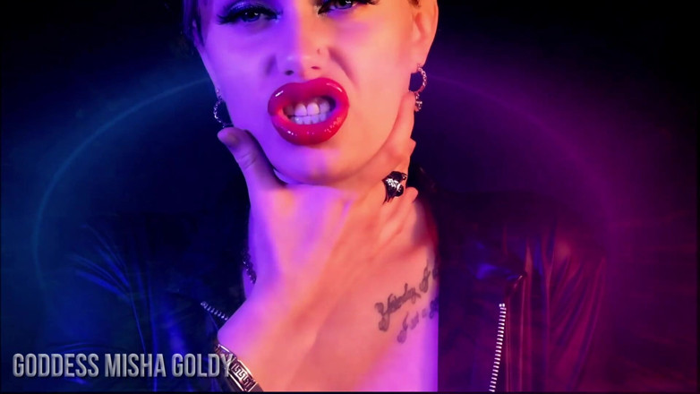 Goddess Misha Goldy: It’s not your hand! My lips are moving on your...