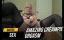 Garter sex: orgasm uimitor cu ejaculare înăuntru pe pulă mare și neagră