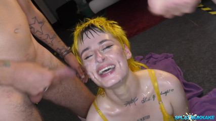 UkXXXpass: Lusty punk slut Lana Banana takes some excellent facials