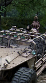 Arab Woman Anal Fucked by Trans Soldier on Military Vehicle - sassycomics.mp4