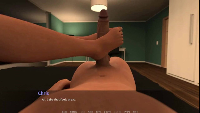Dirty GamesXxX: La visita: una ragazza bionda sta facendo un footjob su...