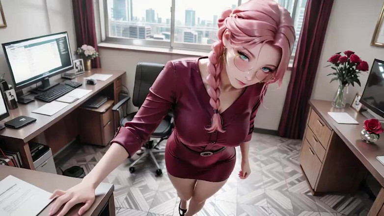 Seraphina Vale: 핑크 포니 비서! 사무실 개인 애타게,이 대비를 처리 할 수 있습니까?