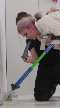 Straightjacket Wearing Teen Punished with Rough Anal Dirty ATM Over Her Pogo Stick