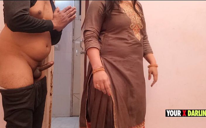 Your x darling: Пенджаби Jatti застукала Бихари за мастурбацией в ее ванной и наказала его