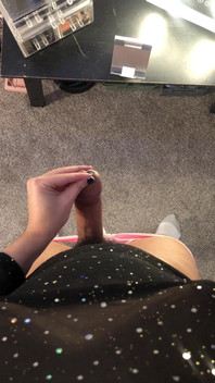 Swinging My Big Girl Cock Around