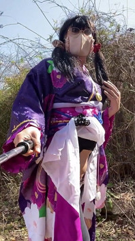 No132 Stray pee play in kimono
