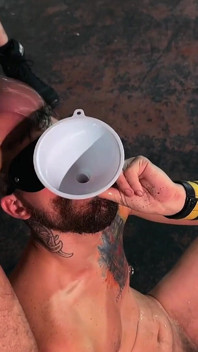 Blindfolded Bottom Serving Anonymous Males