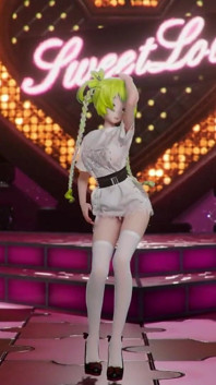 Hatsune miku हिलाओ यह गीत कपड़े उतारना नृत्य हेनतई एमएमडी 3डी सुनहरे बालों का रंग संपादित करें smixix