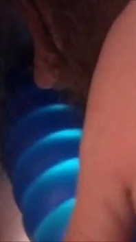 Hairy BBW chick loves to masturbate with her dildo toy