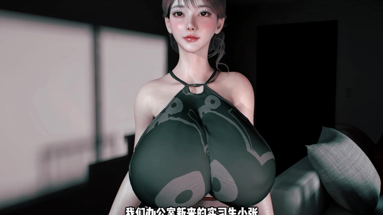 Why fuck so hard: 3Dで大きな胸のスラットが太った大きなチンコの上司と浮気