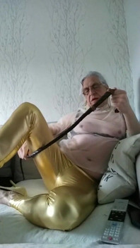 Whore in Leggings with a Whip