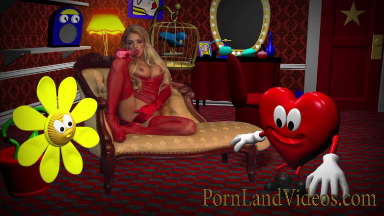 Pornland videos: Brunette and blonde get into cosplay for group sex