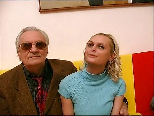 Fetish Desire: Old dude gives her slut to two big dicks