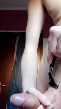 I Shave My Hard Cock