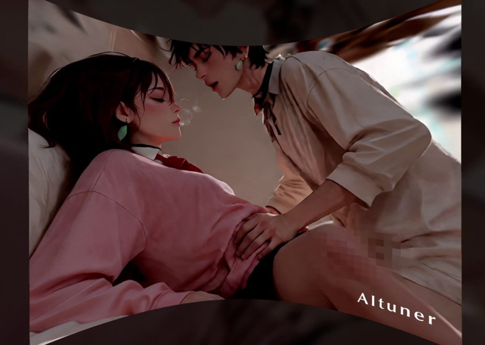 AItuner VR: [3D VR SBS] Un nastro rosso ondeggia a letto di...