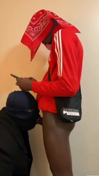 Huge Black Cock Deepthroat Swallowing His Load