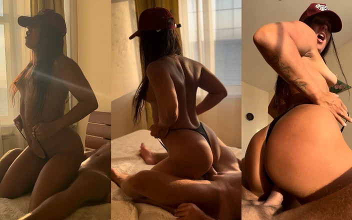 Julia Fit: 健身屁股日光浴和操逼只穿着丁字裤，素人 第一人称视角