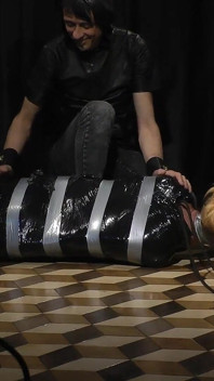 Nicky Wrapped Socks Gagged