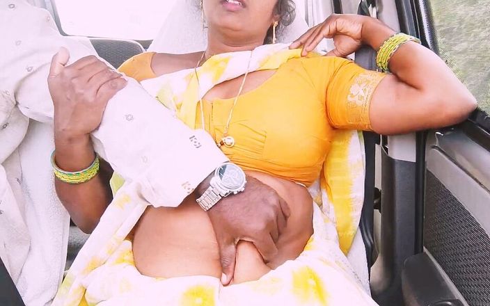 Telugu Honey Lips: Seksi ev hizmetçisi ev sahibi Telugu ile arabada seks edepsiz...
