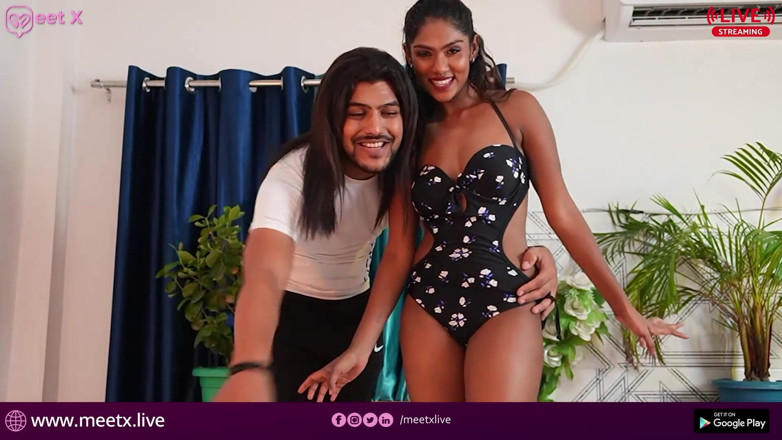 MeetX: Iubită dusky s-a futut cu iubitul ei drăguț în sex porno în...