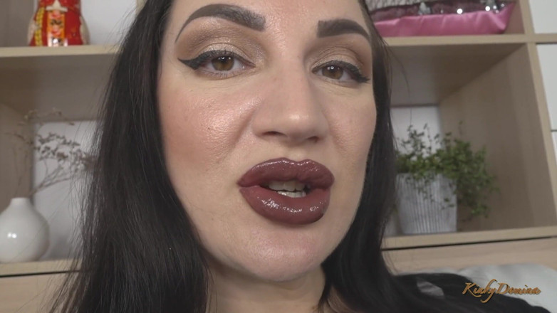KinkyDomina: Mesmerizing juicy brown lips make you happy
