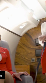 Foursome with the Air Hostesses in a Private Jet