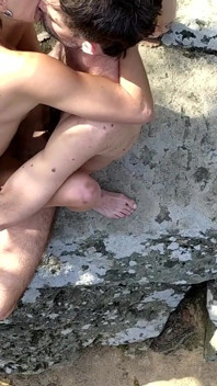 Having sex in a Dolmen in the woods